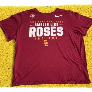 Men’s XXL Nike USC Trojans 'Smells Like Roses' 2017 Rose Bowl Tee - Cardinal